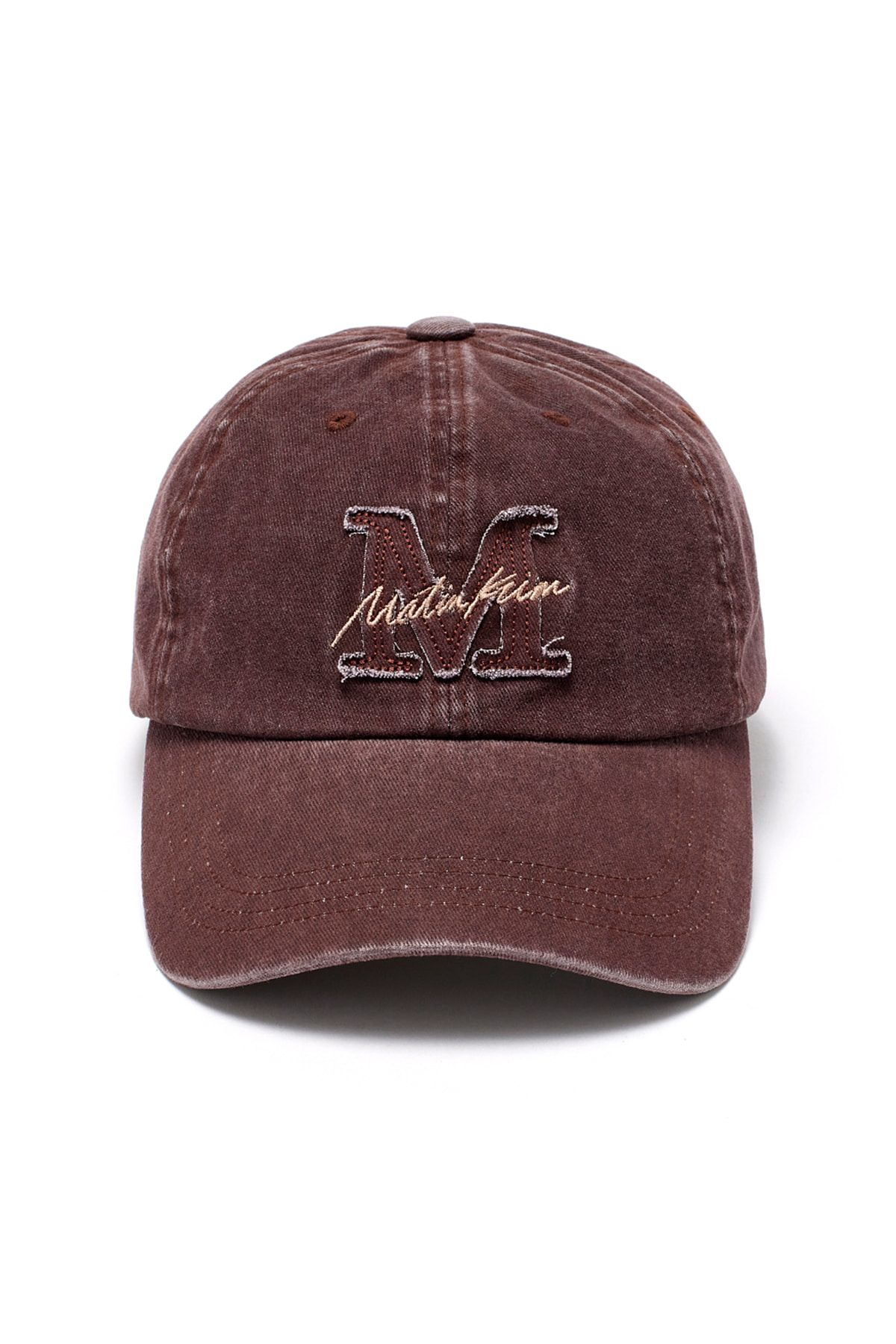 MUSINSA公式 | MATIN KIM MATIN CURSIVE BALL CAP IN BROWN