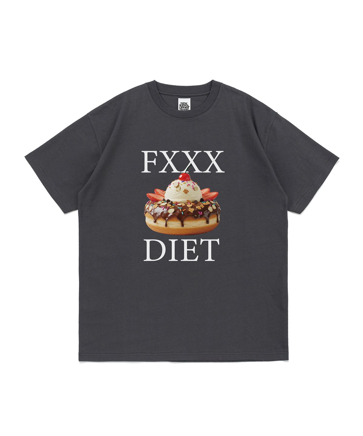 뉴키치(NEWKITSCH) FXXX DIET SHORT SLEEVE (CHARCOAL)