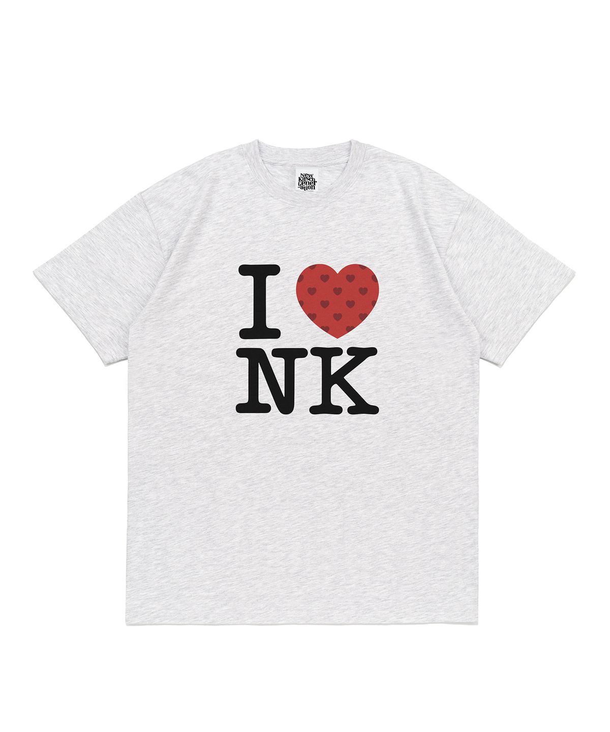 뉴키치(NEWKITSCH) I LOVE NK SHORT SLEEVE (LIGHT MELANGE)