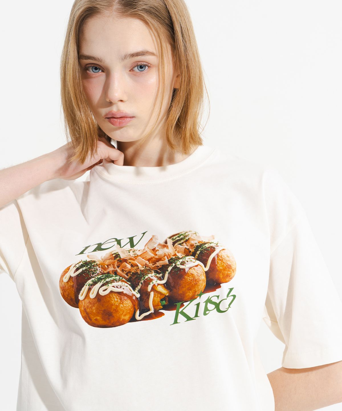 뉴키치(NEWKITSCH) TAKUYAKI SHORT SLEEVE (IVORY)