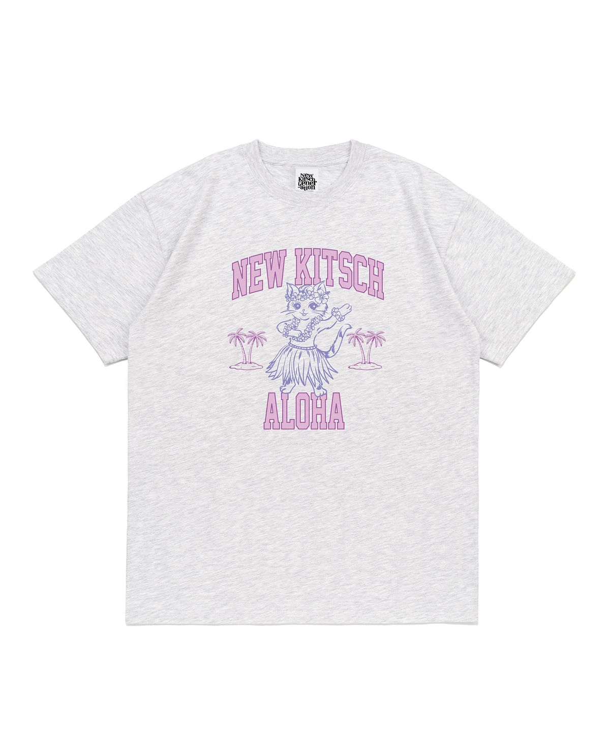 뉴키치(NEWKITSCH) ALOHA CAT SHORT SLEEVE (LIGHT MELANGE)