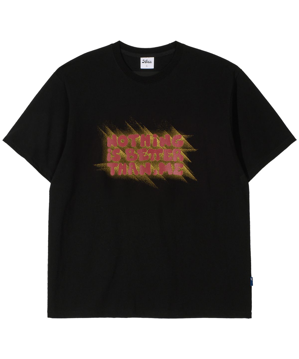낫띵이즈베럴댄미(NOTHINGISBETTERTHANME) LIGHT LETTERING TEE_black
