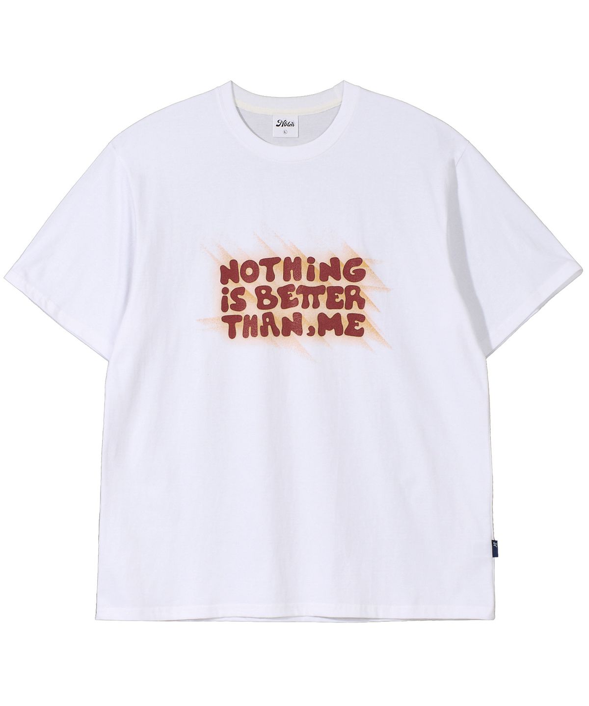 낫띵이즈베럴댄미(NOTHINGISBETTERTHANME) LIGHT LETTERING TEE_white