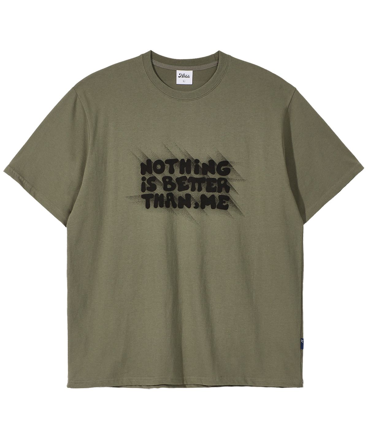 낫띵이즈베럴댄미(NOTHINGISBETTERTHANME) LIGHT LETTERING TEE_khaki