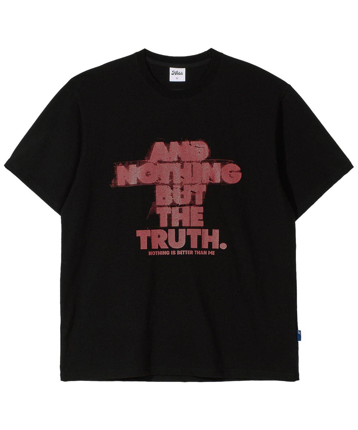 낫띵이즈베럴댄미(NOTHINGISBETTERTHANME) SCRATCH LETTERING TEE_black