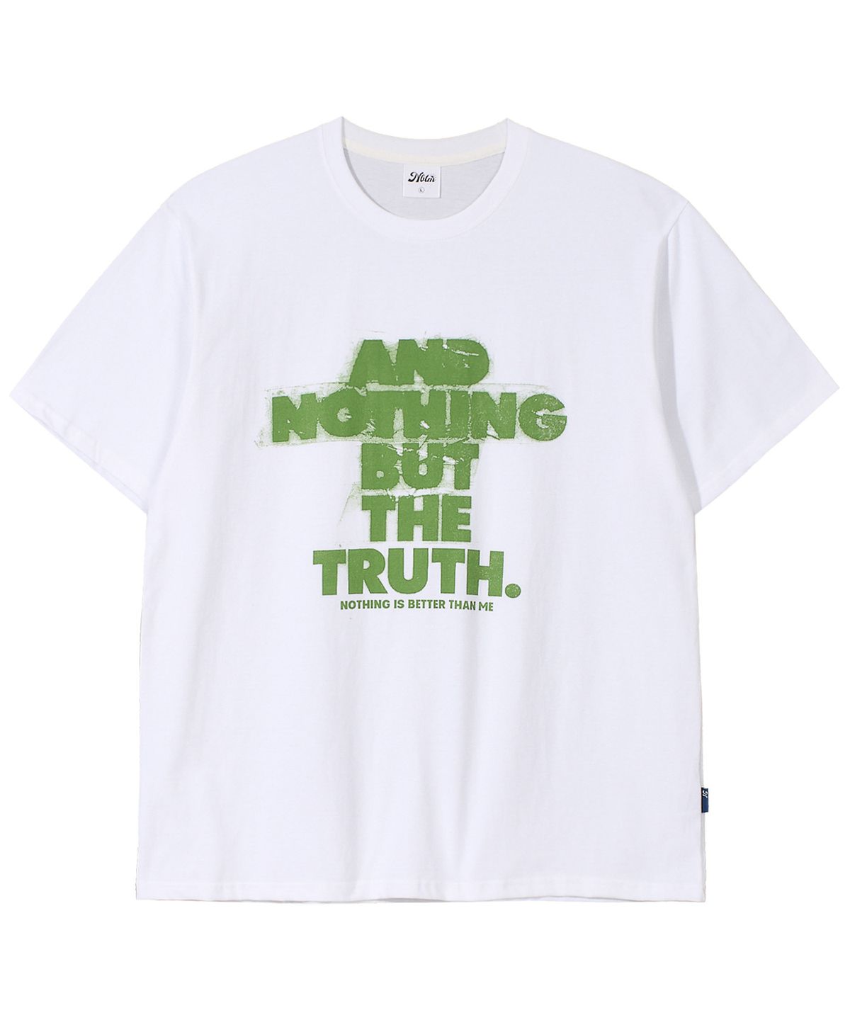 낫띵이즈베럴댄미(NOTHINGISBETTERTHANME) SCRATCH LETTERING TEE_white