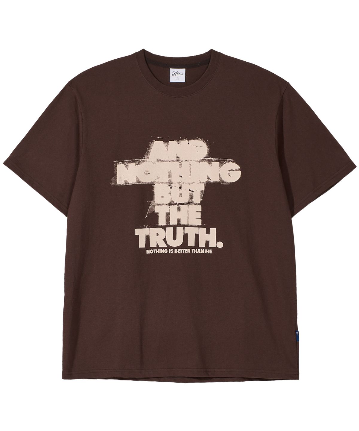 낫띵이즈베럴댄미(NOTHINGISBETTERTHANME) SCRATCH LETTERING TEE_brown