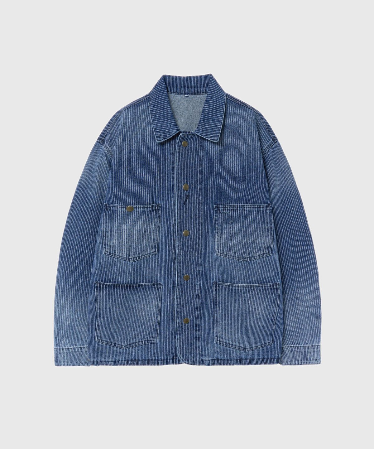 타임리스 스포츠웨어(TIMELESS SPORTSWEAR) [OLD ACHIVE PRODUCT] Discharged stripe coverall Medium Blue