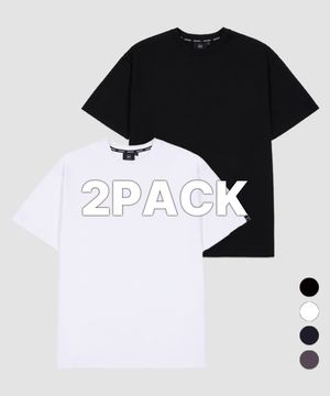 [2PACK] 스판 머슬핏 반팔티