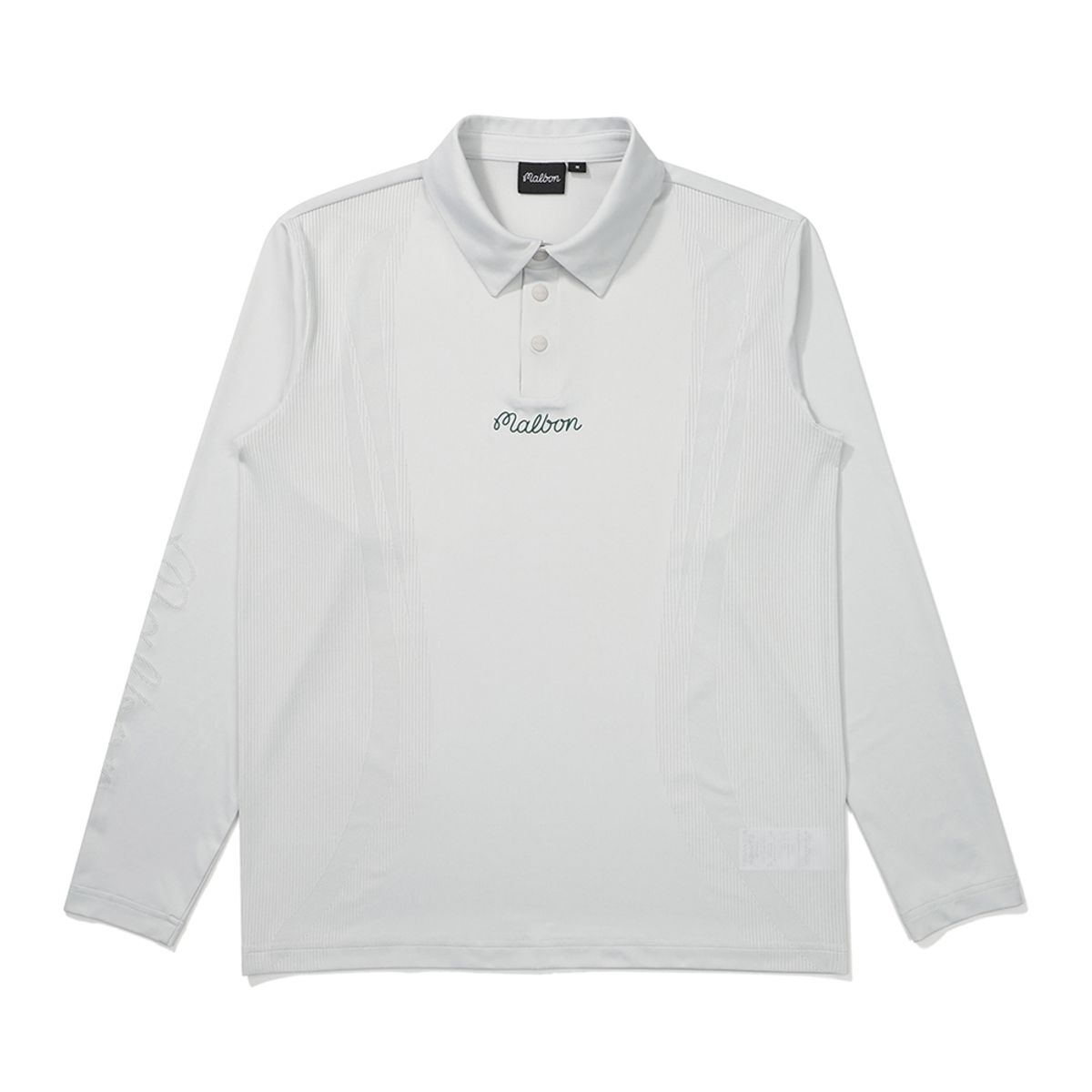 말본 골프(MALBON GOLF) 메쉬 자카드 플레이어 티셔츠 LIGHT GRAY (MAN)