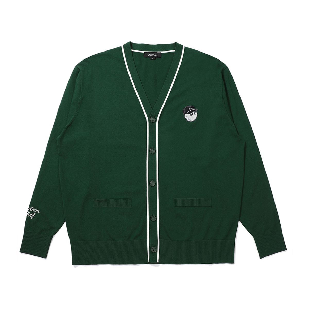말본 골프(MALBON GOLF) 베이직 V넥 가디건 GREEN (MAN)