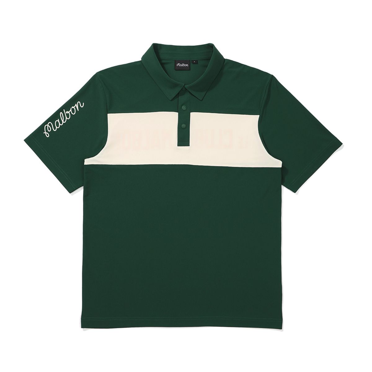 말본 골프(MALBON GOLF) 르 클럽 두 말본 블록 티셔츠 GREEN (MAN)