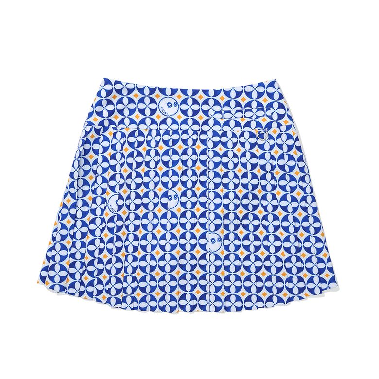 시즌 패턴 잔 플리츠 스커트 ROYAL BLUE (WOMAN)