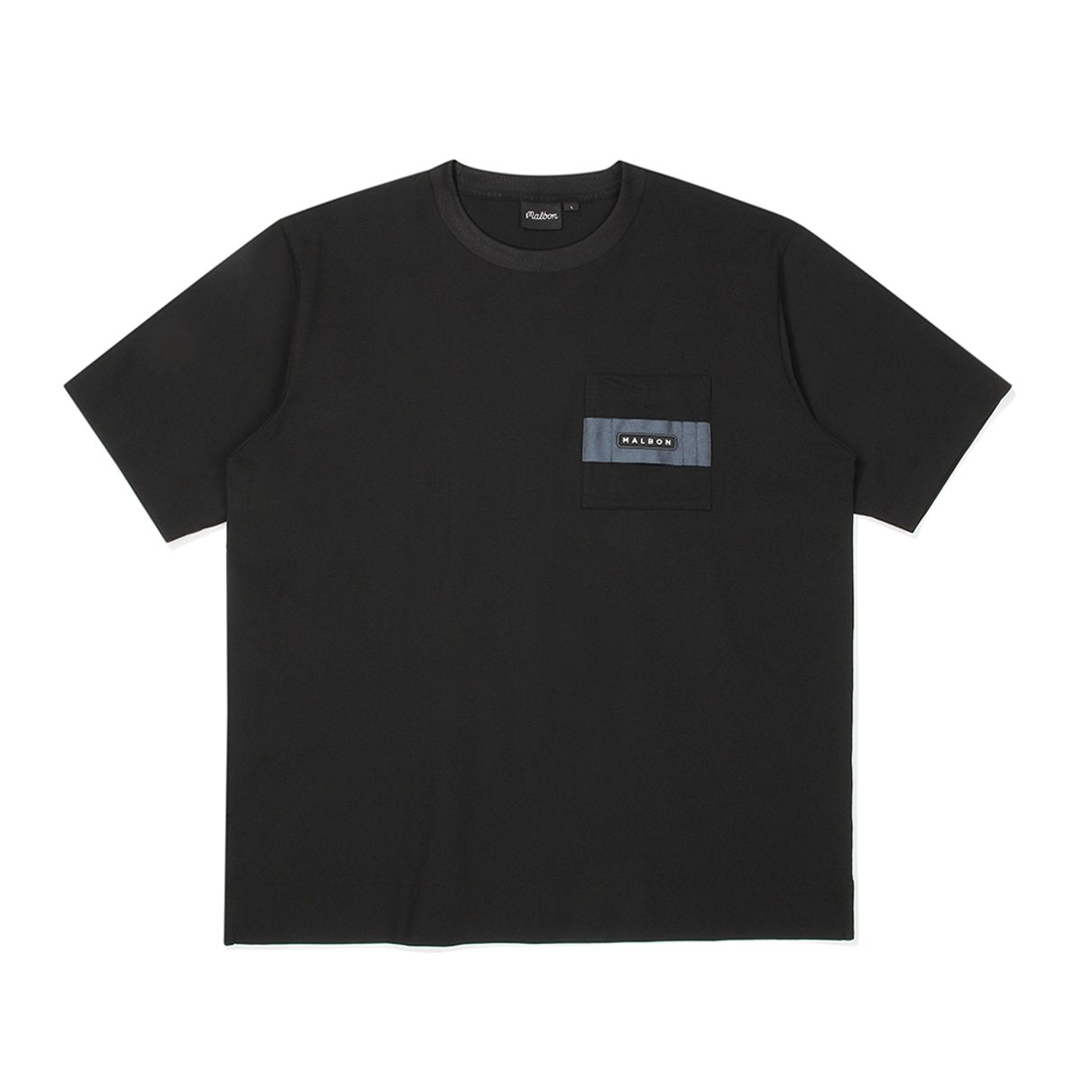 말본 골프(MALBON GOLF) 포켓 유니 라운드 티셔츠 BLACK