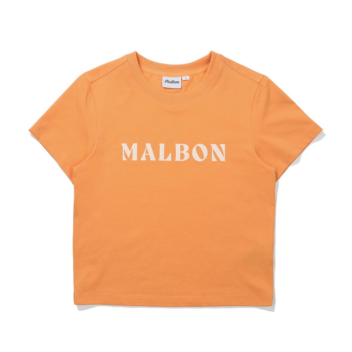 말본 골프(MALBON GOLF) 뉴버킷 크롭 라운드 티셔츠 ORANGE (WOMAN)