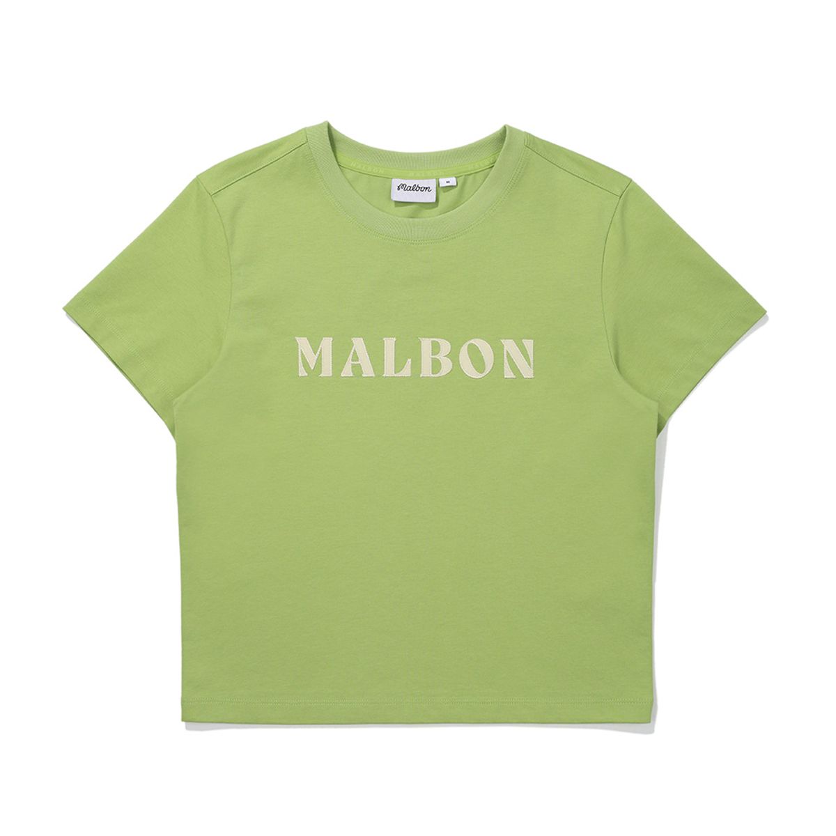 말본 골프(MALBON GOLF) 뉴버킷 크롭 라운드 티셔츠 LIGHT GREEN (WOMAN)