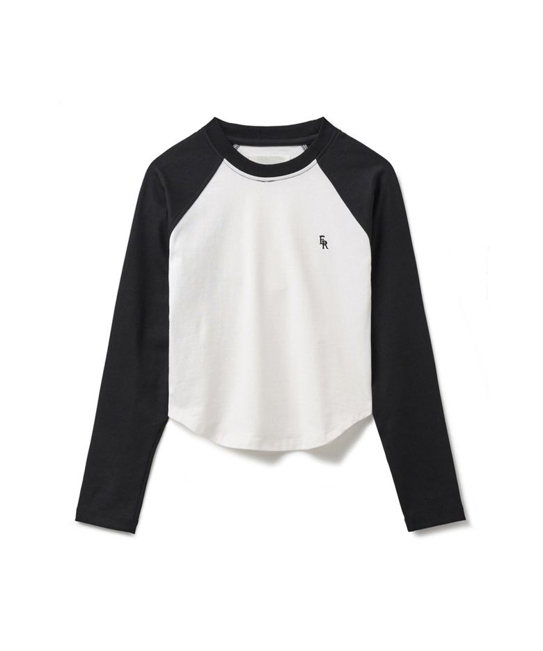 Embroidered Logo Raglan T-Shirt Black