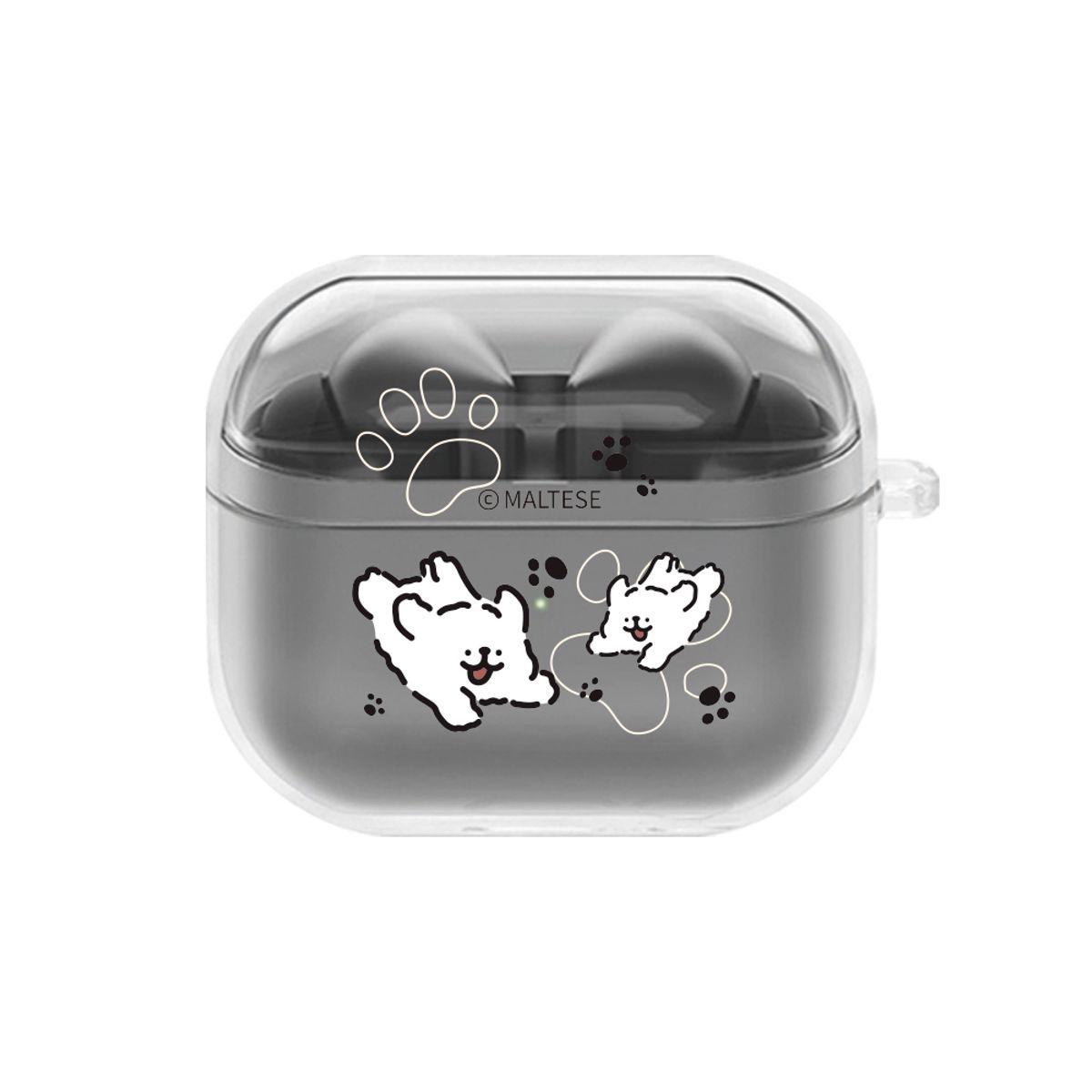 에잇클로드(8CLOTHE) 몰티즈 몰캉티즈 갤럭시 버즈 2 3 프로 라이브 시리즈 일체형 클리어 하드 케이스