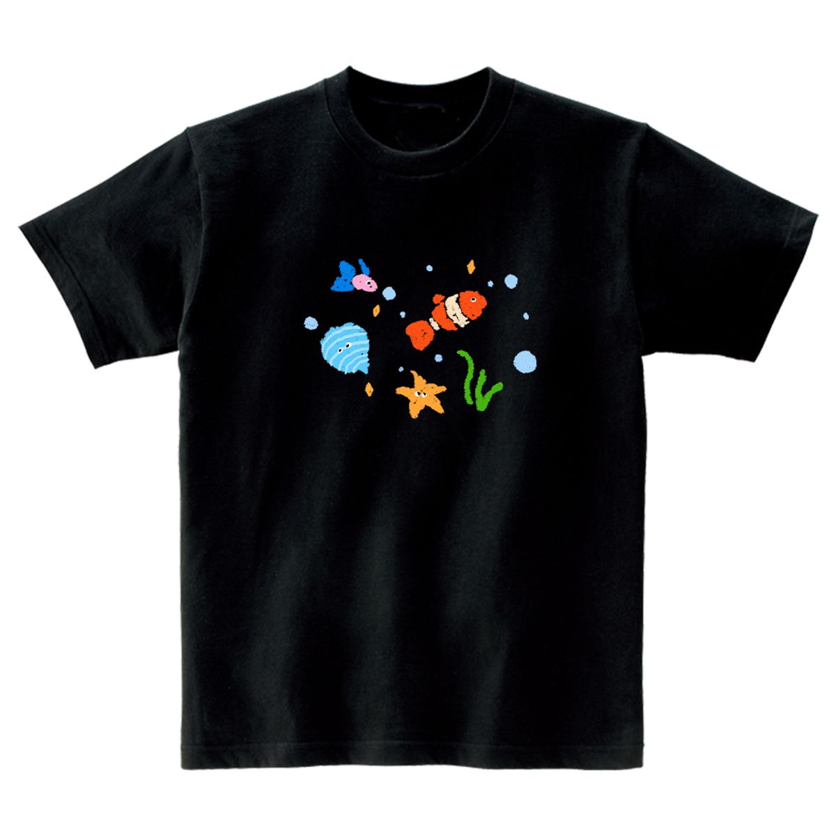 어썸어스(AWESOMEUS) In the sea painted with crayons T-SHIRTS_4COLOR
