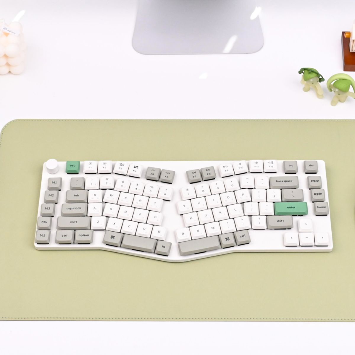 키크론(KEYCHRON) K15 MAX 쉘화이트 유무선 핫스왑 앨리스 사무실 기계식 키보드