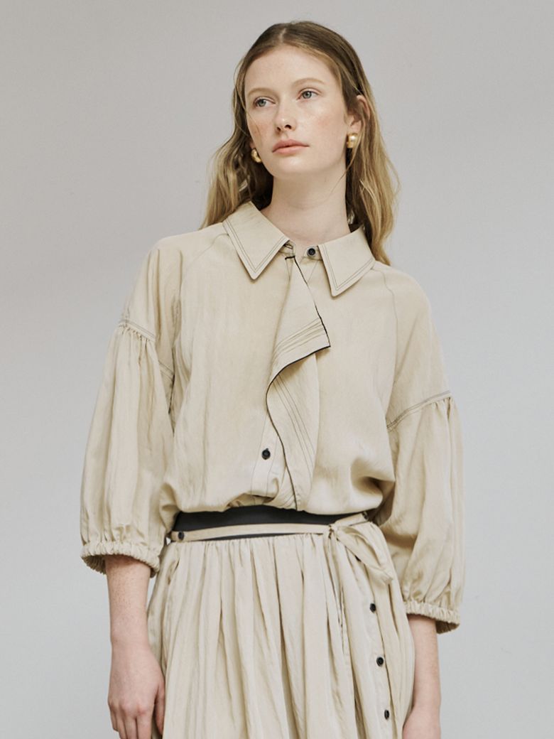 Volume sleeves hool shirt_YB4SS01