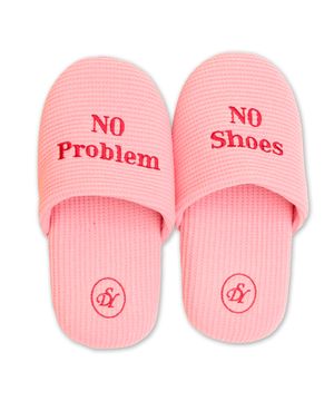 베이직 와플 룸슈즈 슬리퍼 핑크