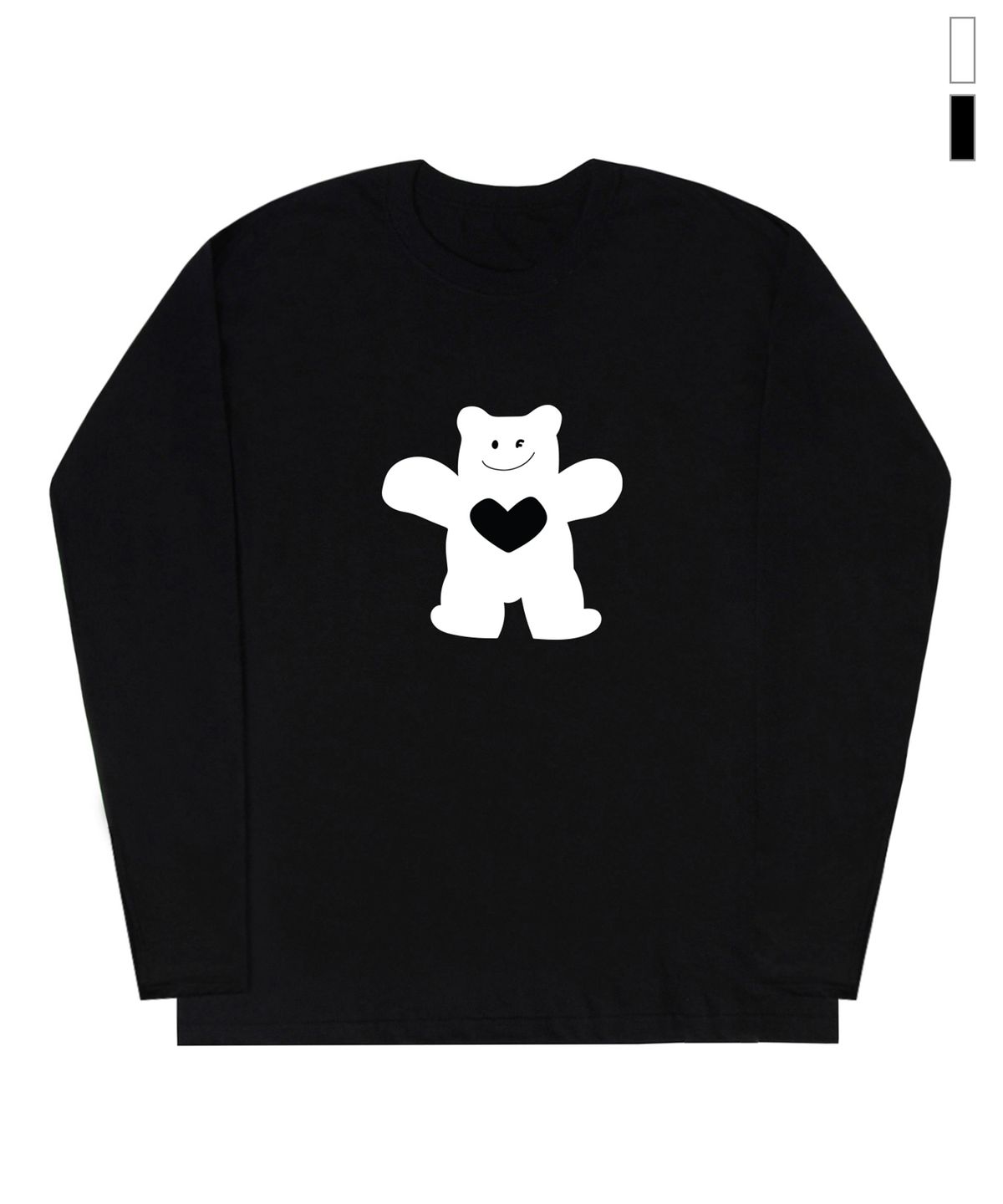 그레이버(GRAVER) [UNISEX]BEAR HEART 롱슬리브 티셔츠_2color