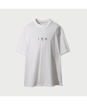 BASIC 로고 자수 실켓 반팔 티셔츠_IQTAM25796WHX