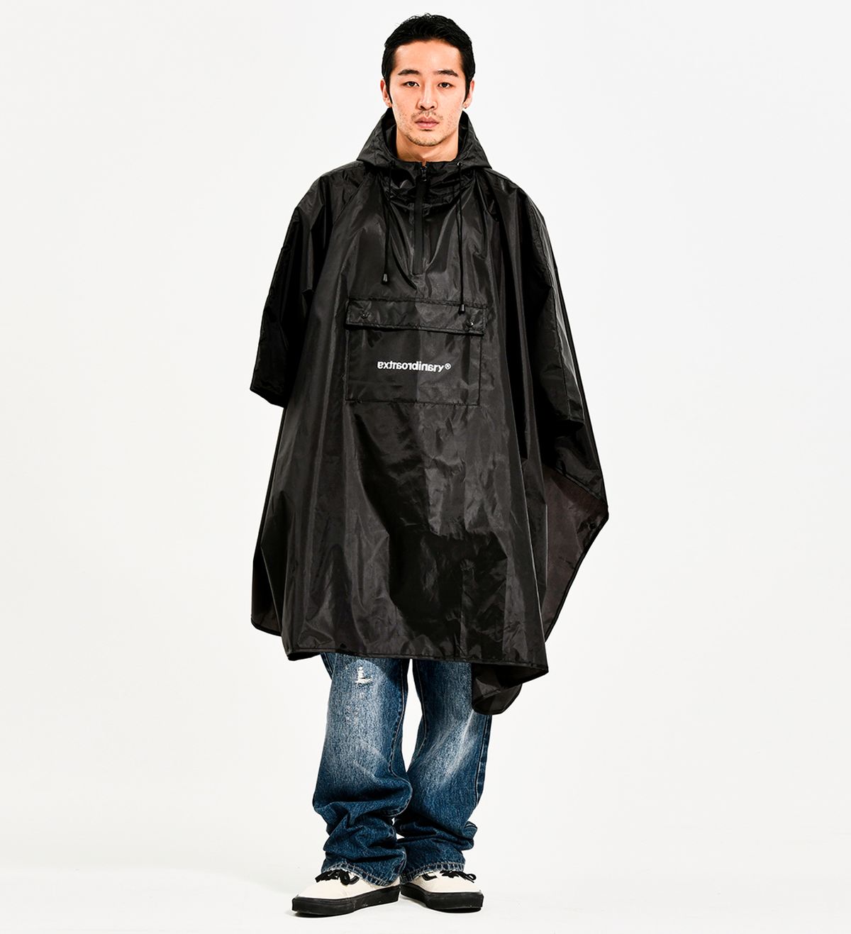 엑스트라오디너리(EXTRAORDINARY) EX RAIN COAT BLACK