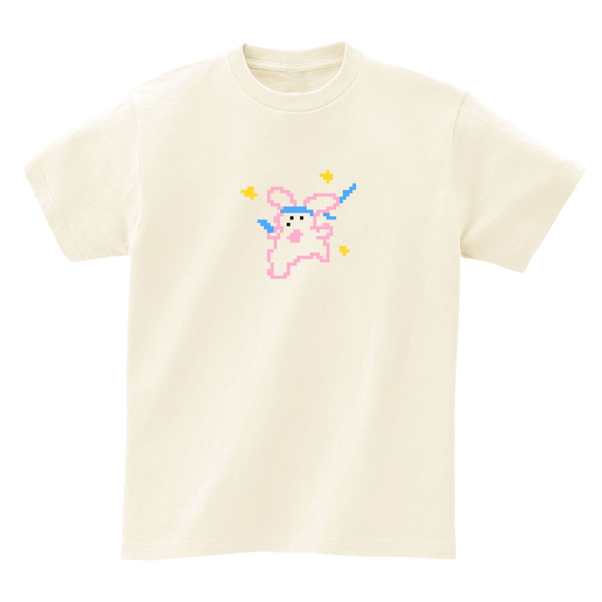 어썸어스(AWESOMEUS) Pixel running rabbit T-SHIRTS_4COLOR