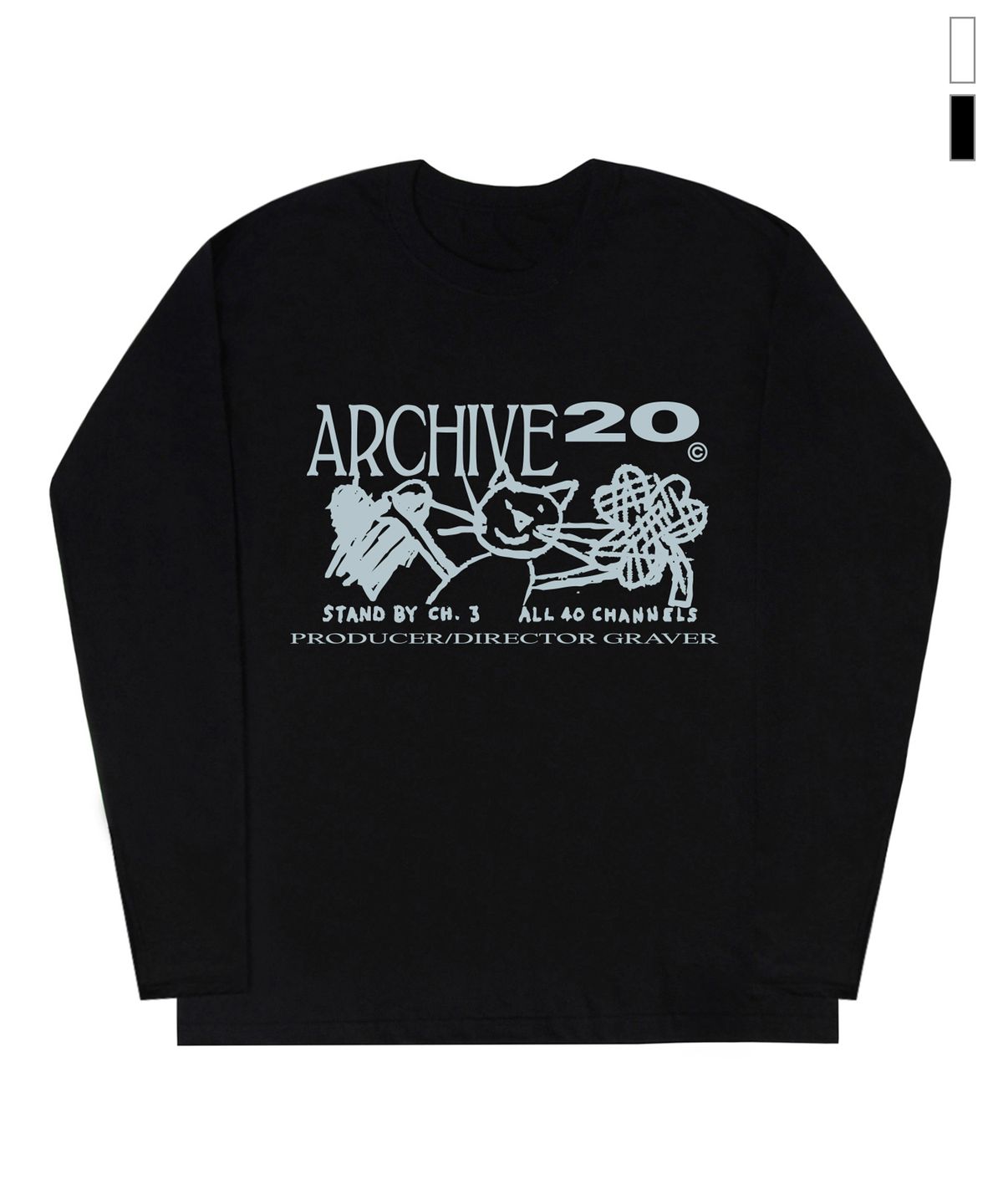 그레이버(GRAVER) [UNISEX]ARCHIVE20 롱슬리브 티셔츠_2color