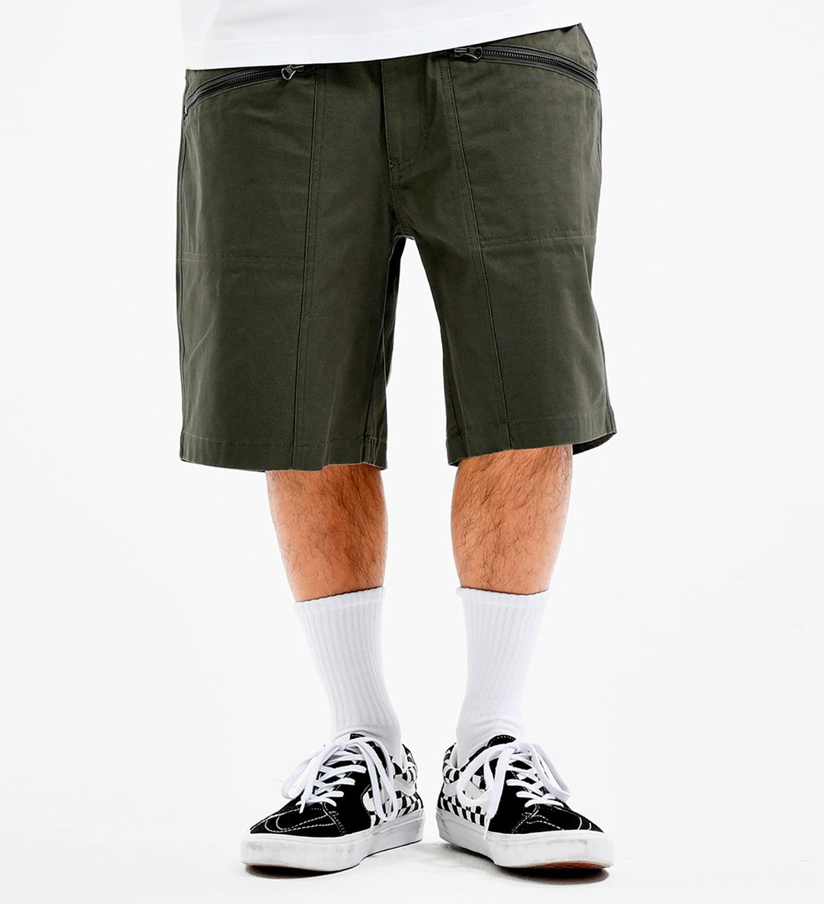 엑스트라오디너리(EXTRAORDINARY) COATING CANVAS SHORTS KHAKI