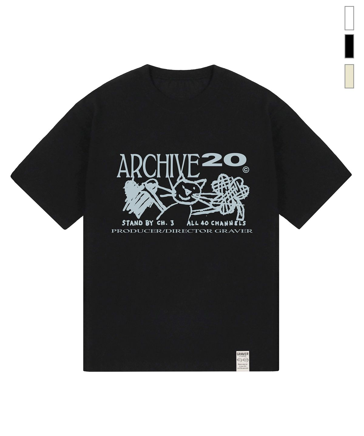 그레이버(GRAVER) [UNISEX]ARCHIVE20 반팔티_3color