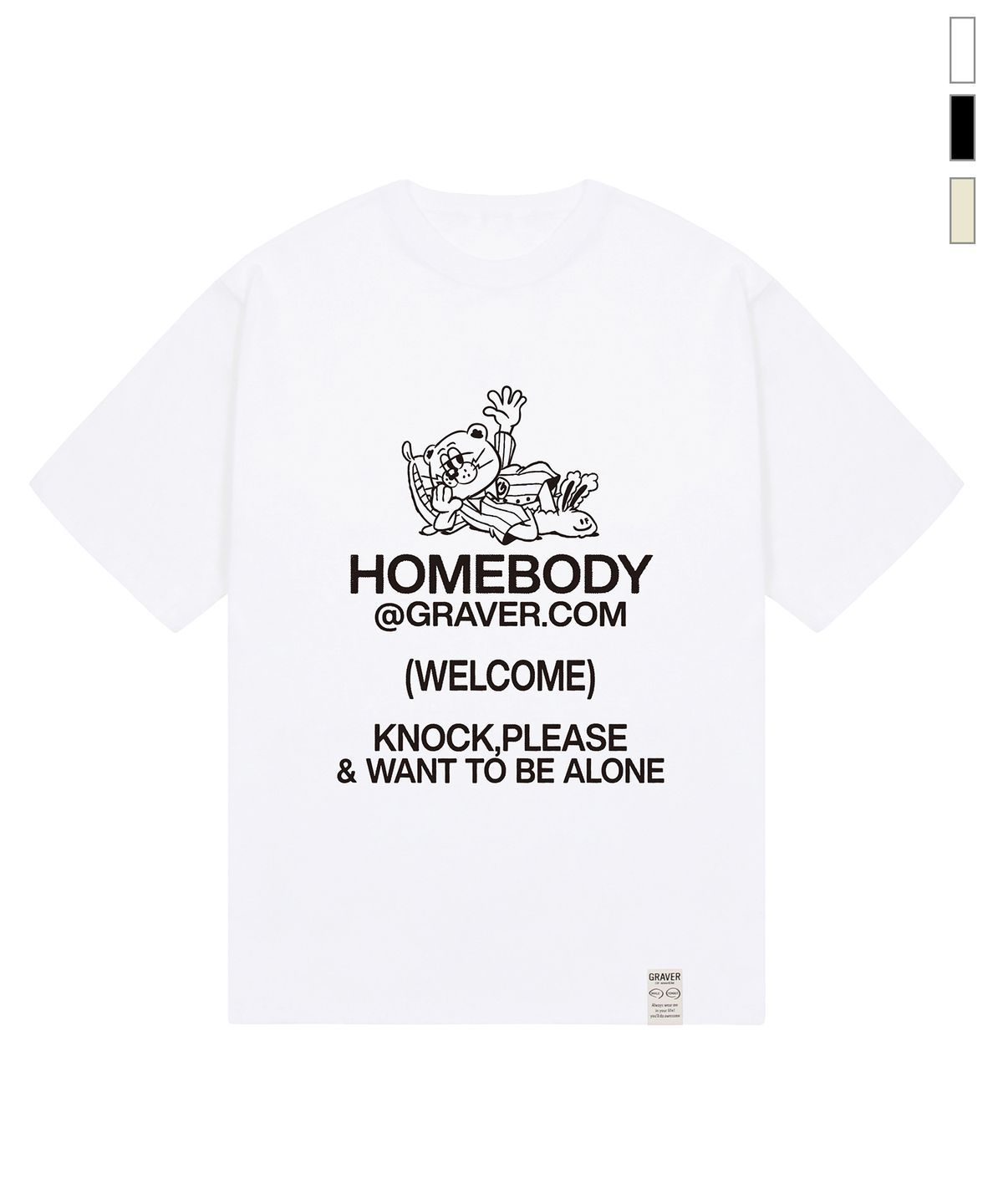 그레이버(GRAVER) [UNISEX]HOME BODY 반팔티_3color
