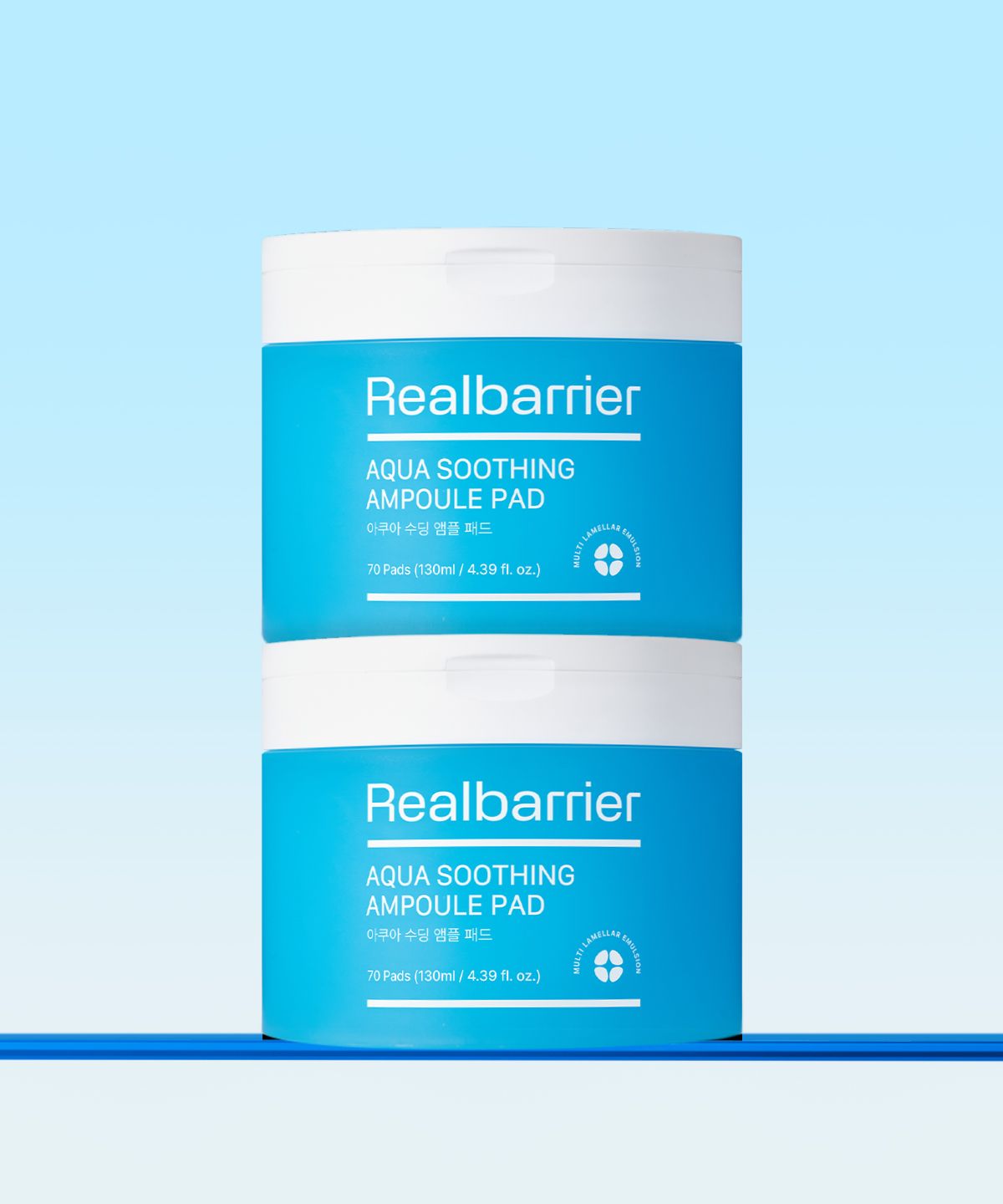 리얼베리어(REAL BARRIER) 아쿠아 수딩 앰플 패드 70매 X 2개