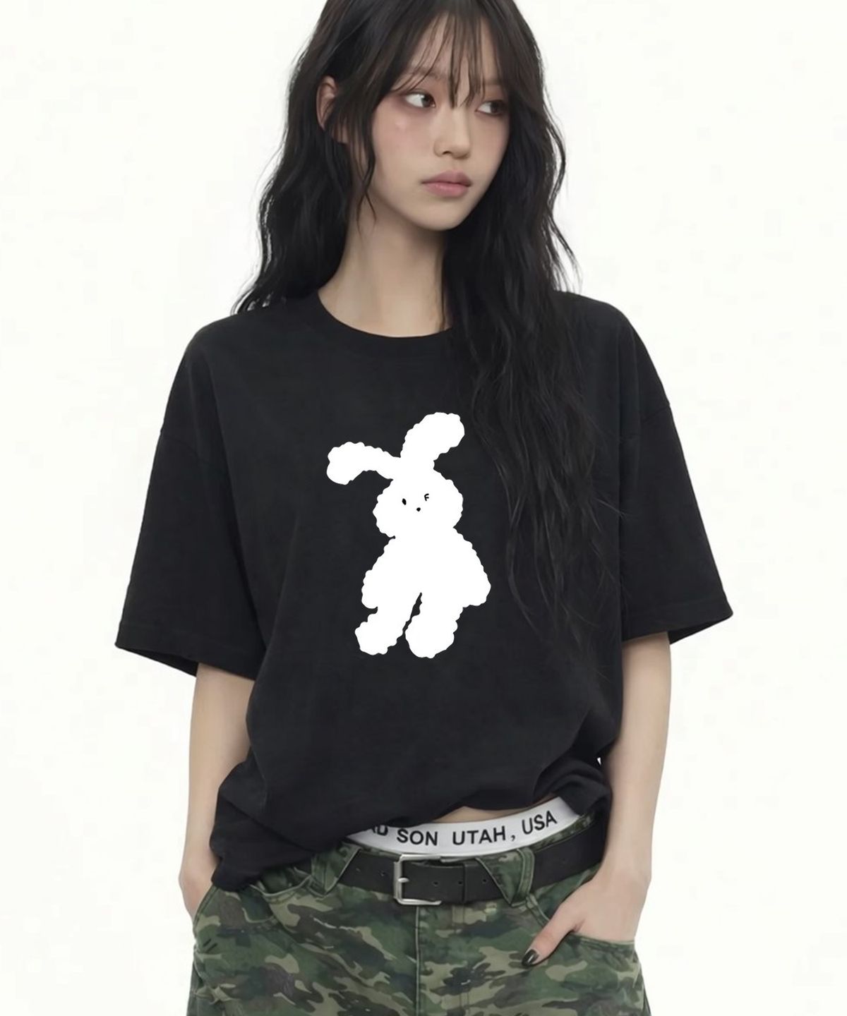 그레이버(GRAVER) [UNISEX]빅 래빗 반팔티_2color