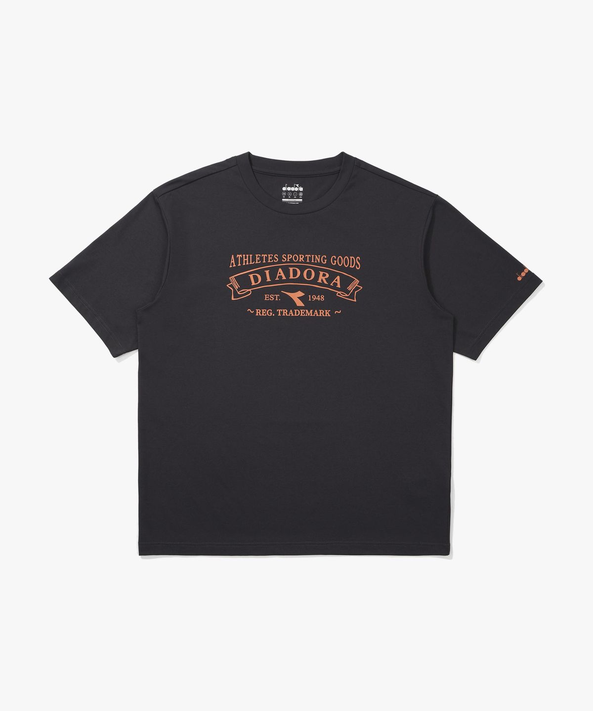 디아도라(diadora) AIRTEX 콘트라스트 반팔 티셔츠 CHARCOAL