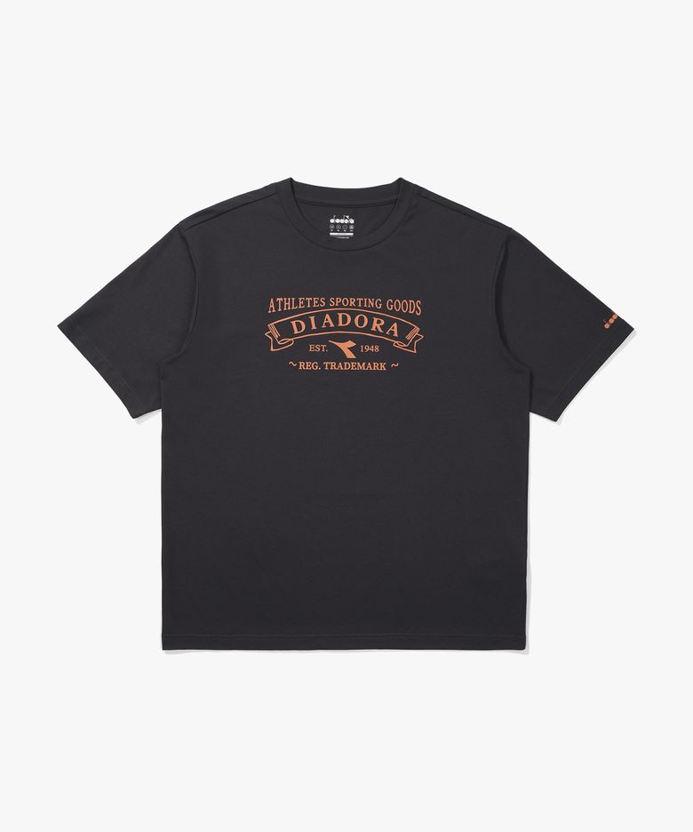 AIRTEX 콘트라스트 반팔 티셔츠 CHARCOAL