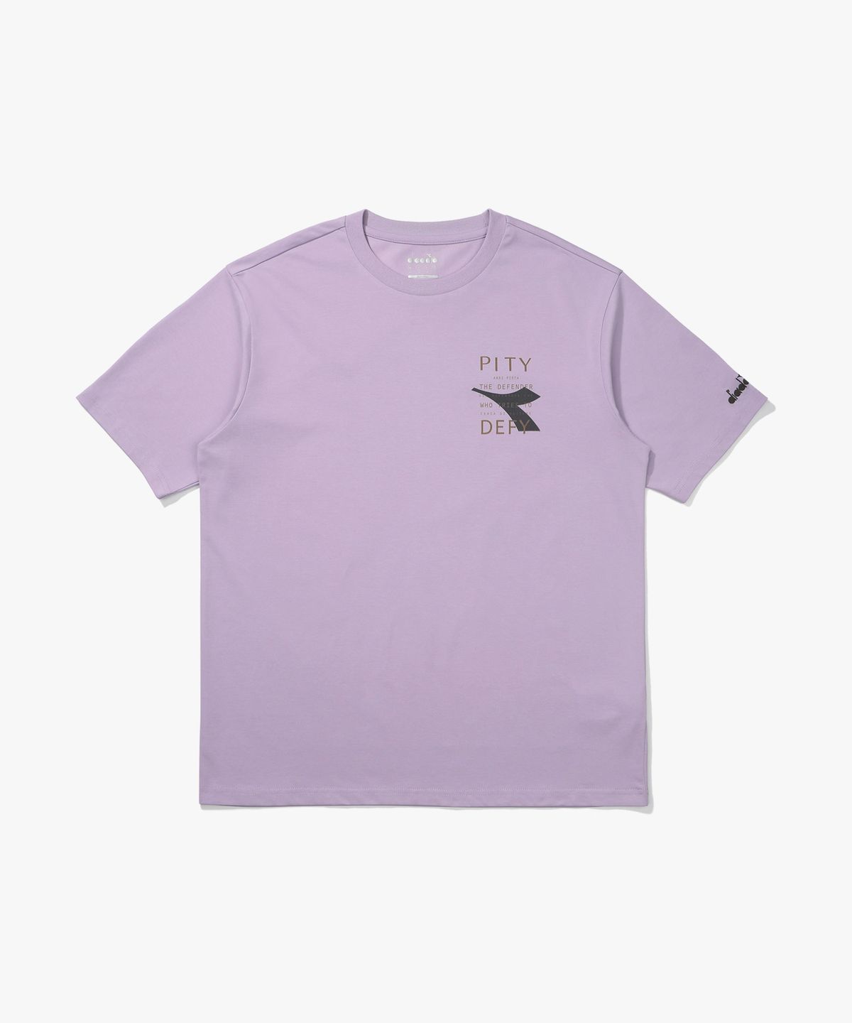 디아도라(diadora) 아카이브 라운드 반팔 티셔츠 VIOLET