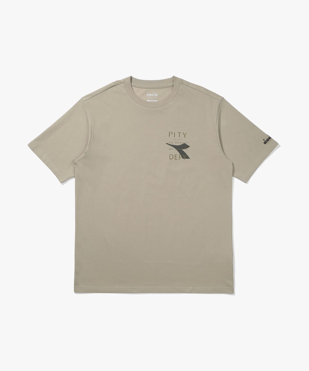 디아도라(diadora) 아카이브 라운드 반팔 티셔츠 BEIGE