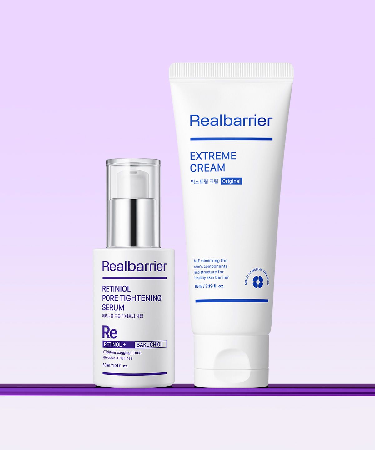 리얼베리어(REAL BARRIER) 레티니올 모공 타이트닝 세럼 30ML+익스트림 크림 65ML