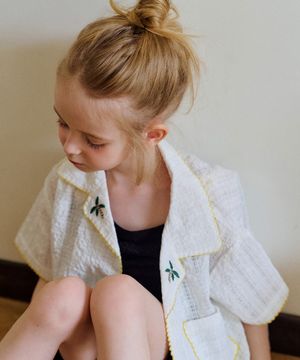 팜트리 체크 포켓 셔츠_아이보리