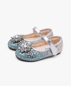 스노우 크리스탈 여아 털 구두