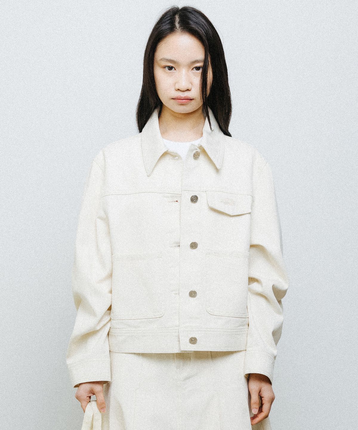데이지신드롬(DAISY SYNDROME) REGULAR DENIM JACKET cream