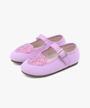 하트 패브릭 여아 메리제인