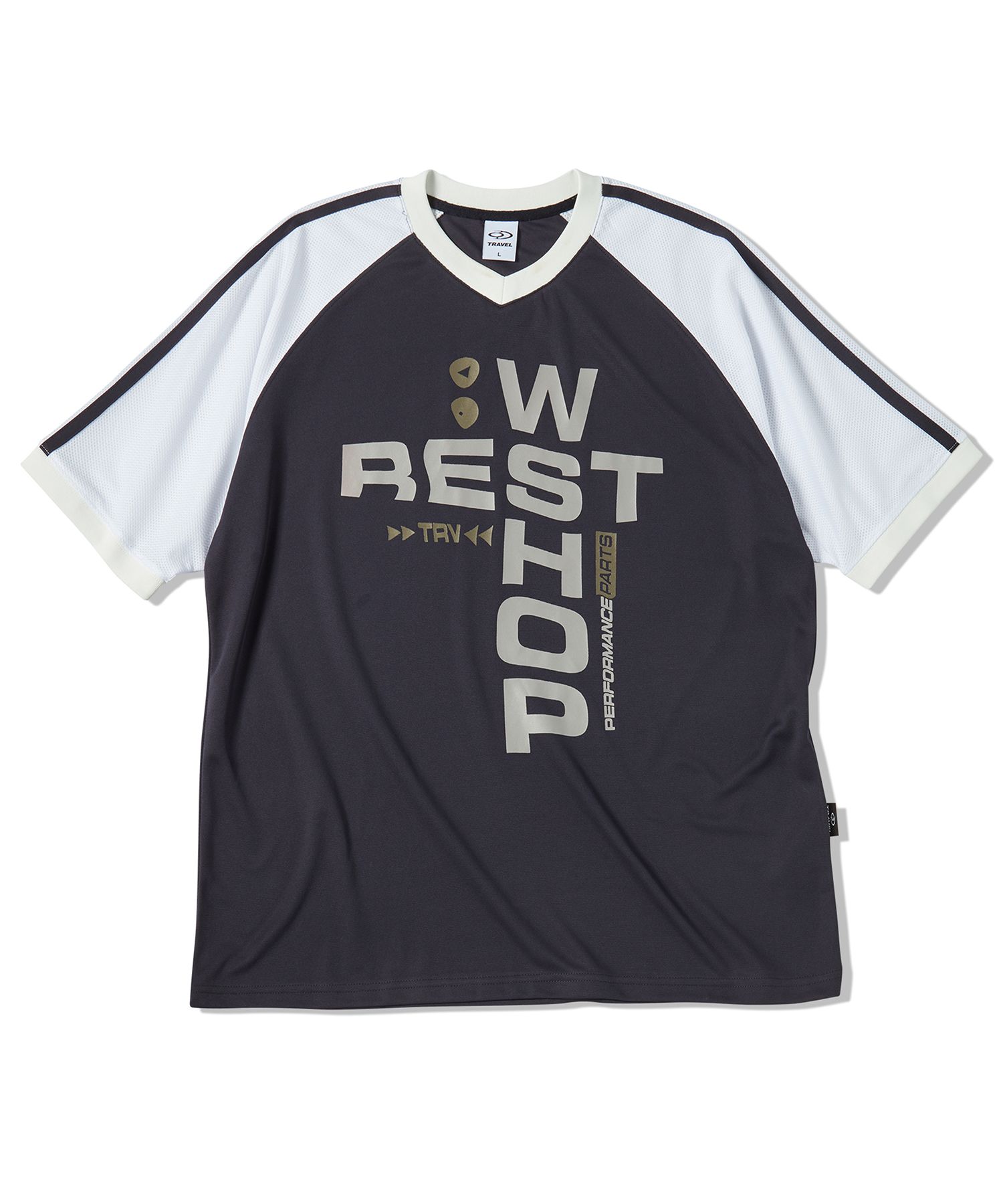 ★TRAVEL★ Rest Mesh Jersey Short Sleeve T-Shirt Navy MUSINSA | TRAVEL Rest Mesh Jersey Short Sleeve T-Shirt Navy