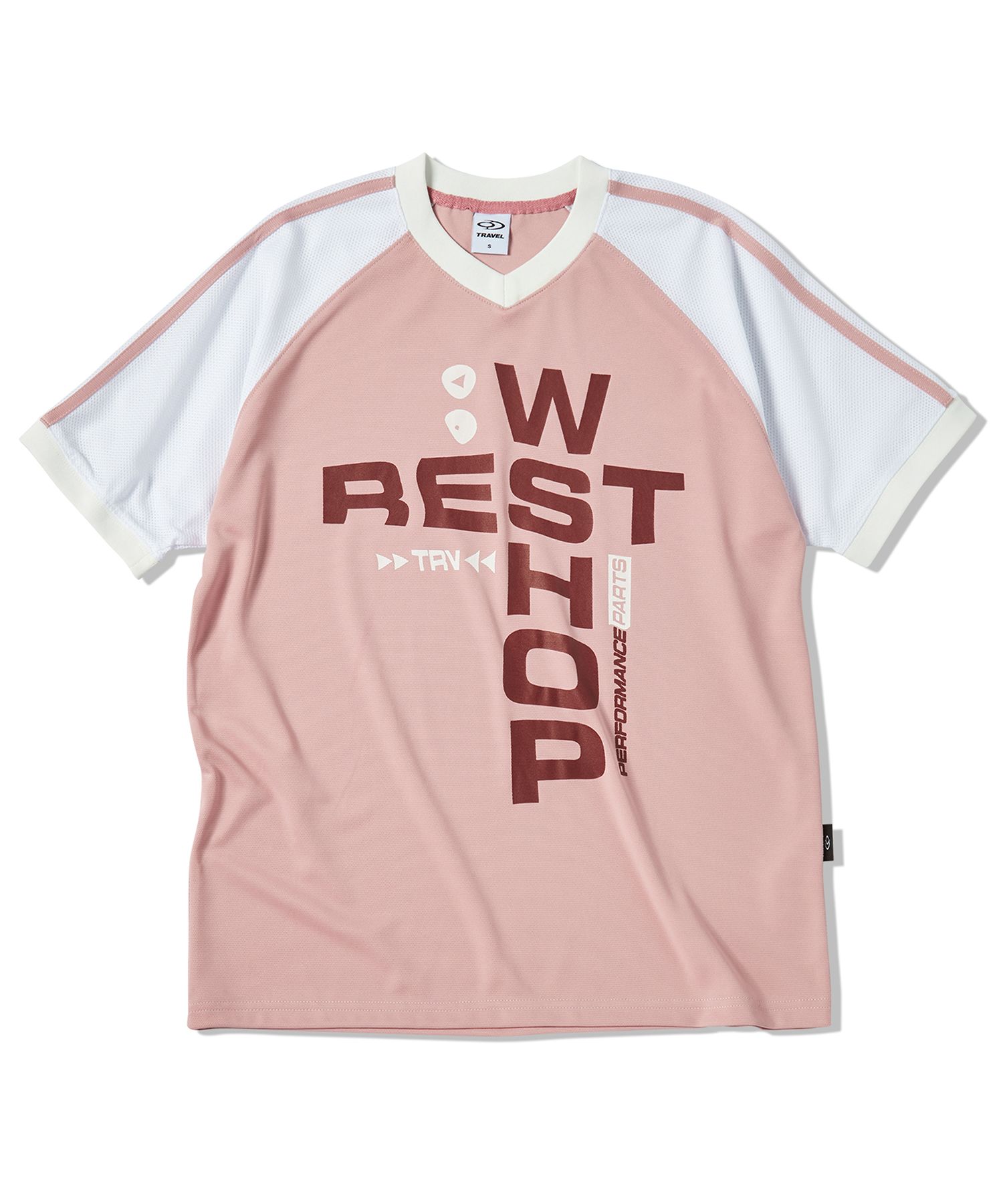 ★TRAVEL★ Rest Mesh Jersey Short Sleeve T-Shirt Pink MUSINSA | TRAVEL Rest Mesh Jersey Short Sleeve T-Shirt Pink