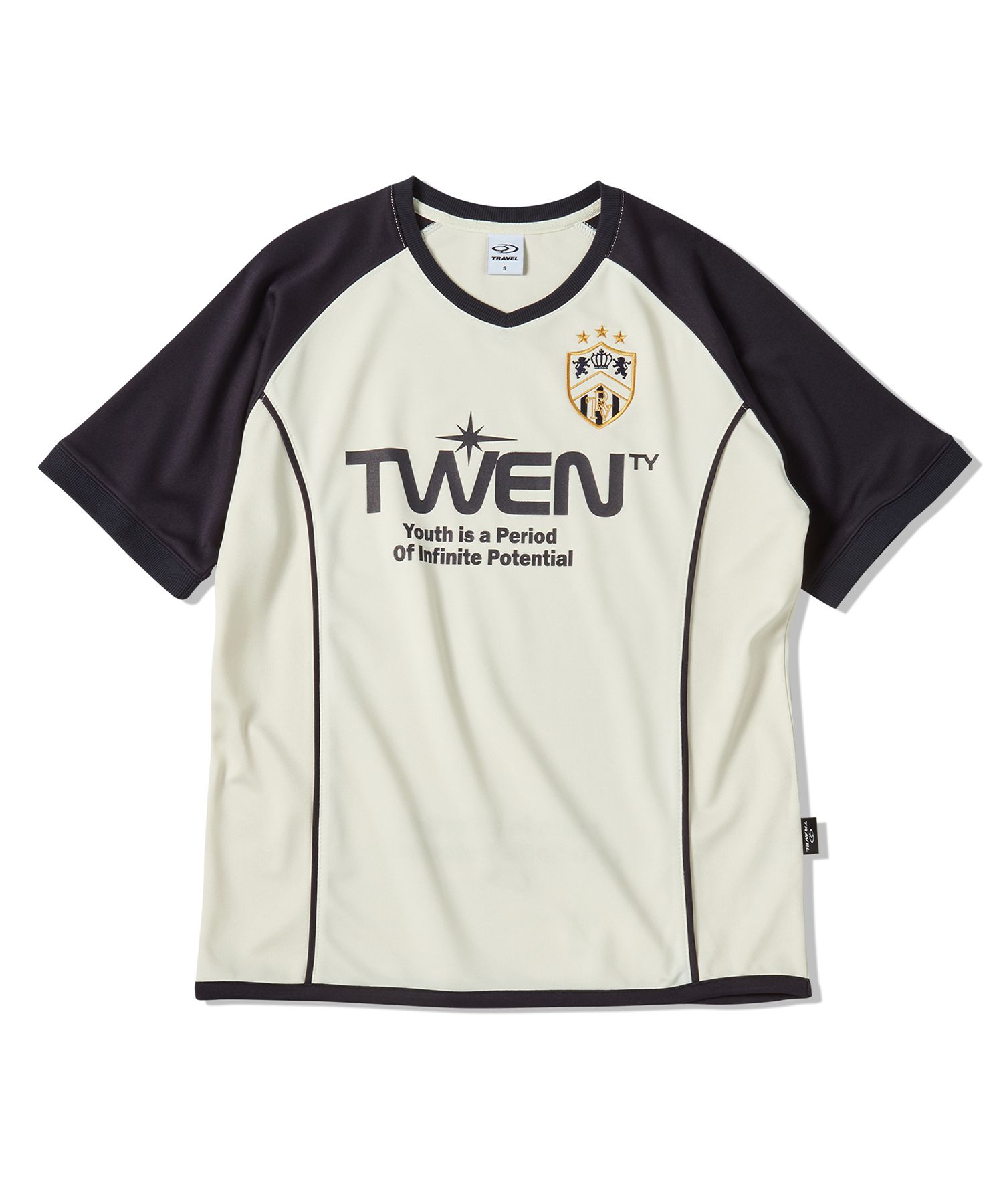 ★TRAVEL★ Twenty Stripe Jersey Short Sleeve T-shirt Ivory MUSINSA | TRAVEL Twenty Combination Jersey Short Sleeve T