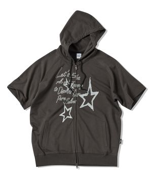 스텔라 반팔 후드 집업 다크 차콜