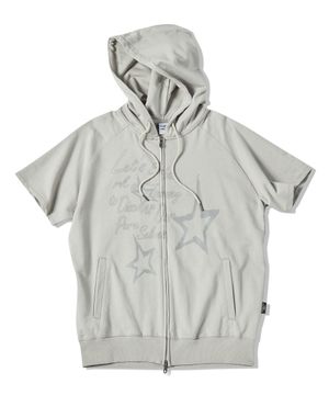 스텔라 반팔 후드 집업 라이트 그레이